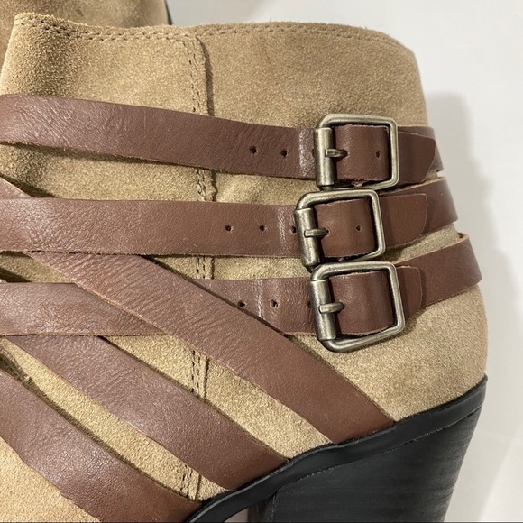 Lucky Brand Elwood Strappy Ankle Boot Brown Size 10 - Picture 8 of 14